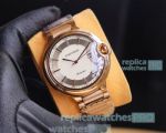 Replica Ballon Bleu De Cartier Rose Gold Watch White & Silver Dial 42mm